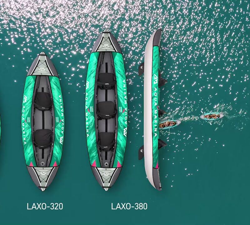 Nafukovací kajak pro 3 osoby Aqua Marina Laxo Rekreační kajak 12'6" green 11