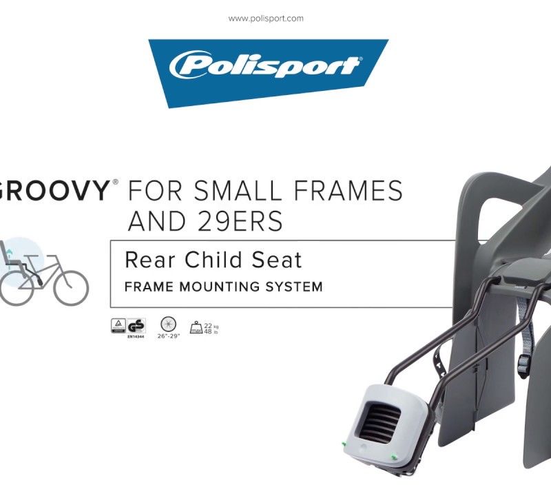 Dětská sedačka na kolo  Polisport Groovy Maxi FF 29 light green/dark grey 8