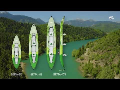 AquaMarina Rekreační kajak Nafukovací kajak pro 3 osoby 15'7″ Betta-475 zelený 17