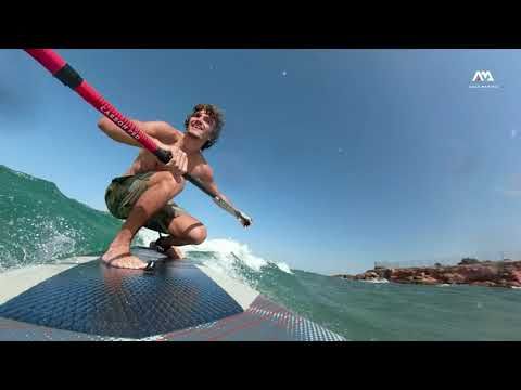 Prkno SUP Aqua Marina Wave - Surf iSUP, 2,65 m/10 cm, s vodítkem tmavě modré BT-22WA 12