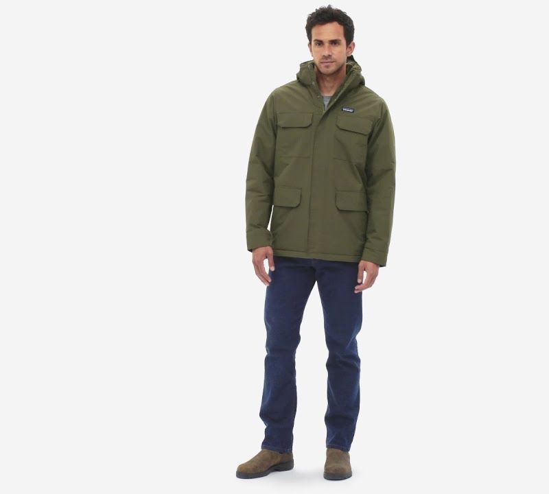 Pánská zateplená bunda Patagonia Isthmus Parka classic tan 13