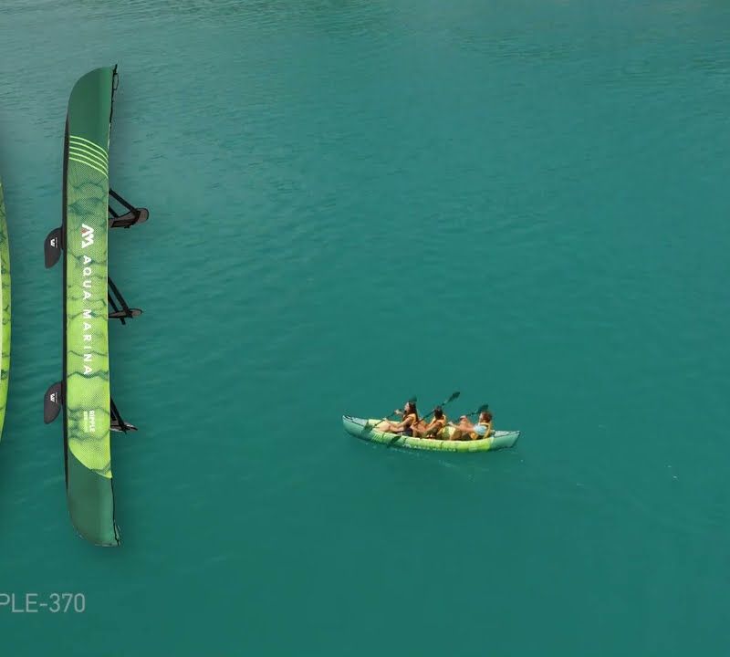 AquaMarina Rekreační kanoe Nafukovací kajak pro 3 osoby 12'2″ Ripple-370 zelený 21