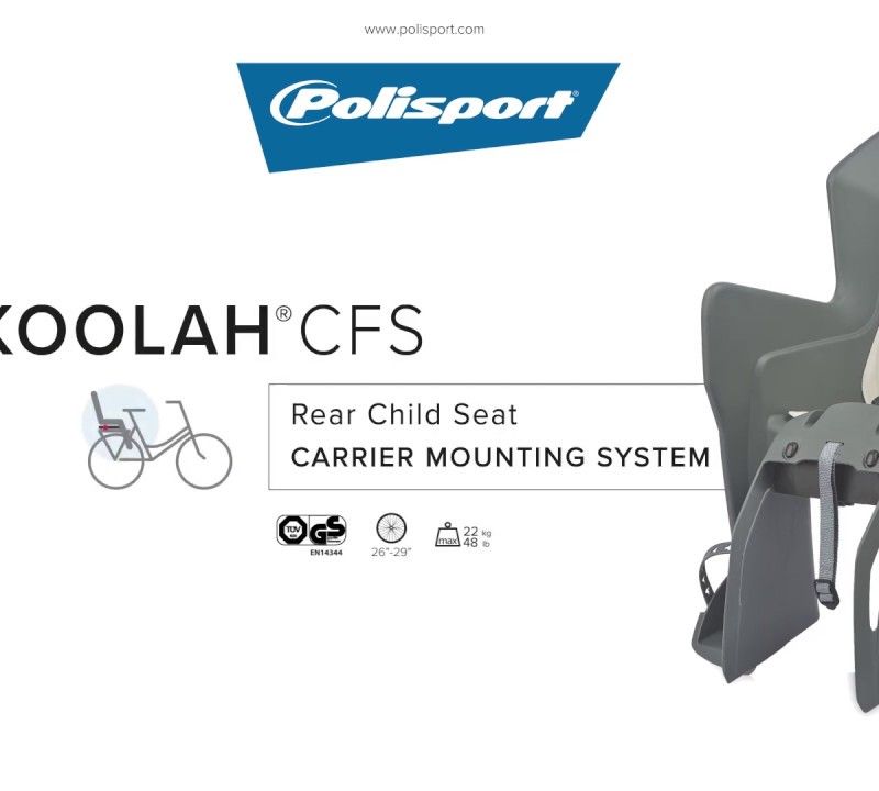 Dětská sedačka na kolo  Polisport Koolah CFS charcoal grey/cream 7