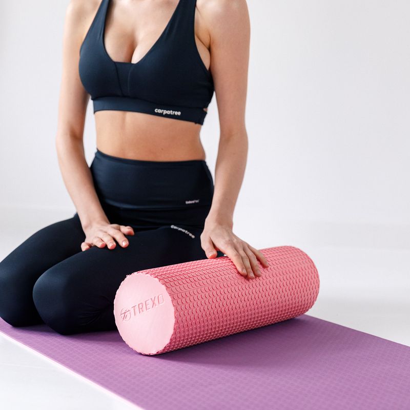 Masážní válec XTREXO EVA růžový MR-EV03C 15