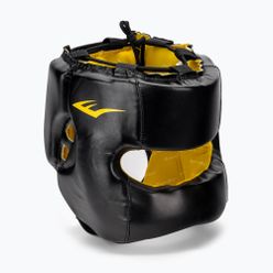 Pánská boxerská helma Everlast Elite Lea Headgear černá EV 720 M/L