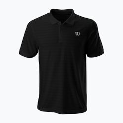 Pánské tenisové tričko Wilson Stripe Polo černé WRA789707