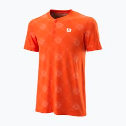 Pánské tenisové tričko Wilson PWR SMLS Henley III orange WRA804501