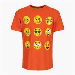 Dětské tenisové tričko Wilson Emoti-Fun Tech Tee oranžové WRA807403