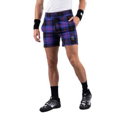 Pánské tenisové šortky HYDROGEN Tartan fialovo-černé T00519E77