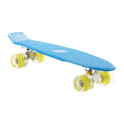 Klasický dětský skateboard LED Mechanics modrý PW 506