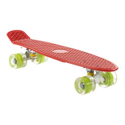 Klasický dětský skateboard LED Mechanics červený PW-506