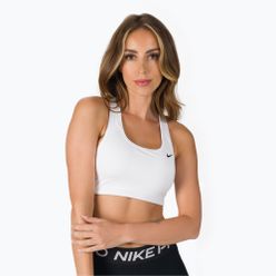 Fitness podprsenka Nike Dri-FIT Swoosh bílá BV3630