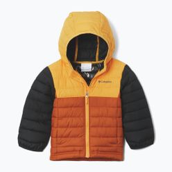 Dětská péřová bunda Columbia Powder Lite s kapucí Orange 1802901