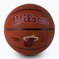 Wilson NBA Team Alliance Miami Heat basketbalový míč hnědý WTB3100XBMIA