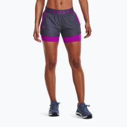 Under Armour Play Up dámské tréninkové šortky 2 v 1 námořnická modrá a fialová 1351981