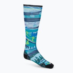 Dámské lyžařské ponožky Smartwool Performance Ski Zero Cushion Skication Print OTC modré SW001629E181