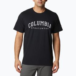 Pánské trekingové tričko  Columbia Rockaway River Graphic černé 2022181
