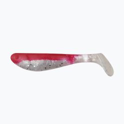 Relaxační gumová návnada Hoof 2.5 Laminovaná 4 ks. Červená/bílá perleť-stříbrné třpytky BLS25