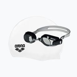 Arena Pool sada plavecká čepice + brýle bílá/šedá 92422/55