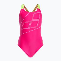 Dětské jednodílné plavky arena Swim Pro Back Logo růžový 005539/760