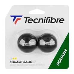 Squashové míčky Tecnifibre sq Balls Double Yellow Dot 2p black 54BASQDOUB