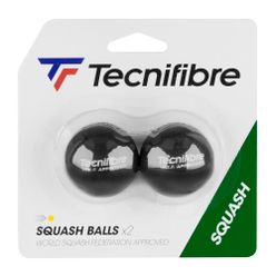 Squashové míčky Tecnifibre sq Balls Yellow Dot 2p black 54BASQYELL