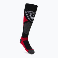 Rossignol L3 Premium Wool pánské lyžařské ponožky černo-červené RLKMX13