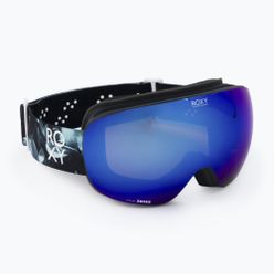 Dámské snowboardové brýle ROXY Popscreen Cluxe J 2021 true black akio/sonar ml revo blue