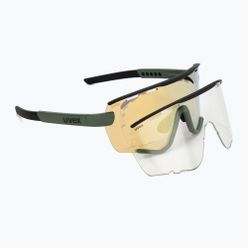 UVEX Sportstyle 236 Set mechově zelená černá matná/zrcadlově žlutá cyklistické brýle 53/3/004/7216