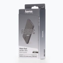 Powerbanka Hama Fabric 10 Power Pack 10000 mAh šedá 1872570000