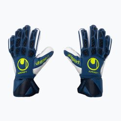 Dětské brankářské rukavice uhlsport Hyperact Supersoft modro-bílé 101123701