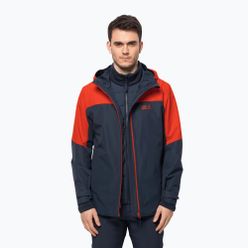 Bunda 3v1 pánská Jack Wolfskin Glaabach oranžová 1115291_3017_002