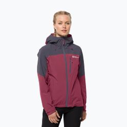Dámská nepromokavá bunda Jack Wolfskin Go Hike bordó 1113972