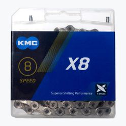 Řetěz na kolo KMC X8 114 článků 8rz stříbrný BX08NP114