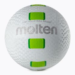 Molitanový volejbalový míč, bílý a zelený S2V1550-WG