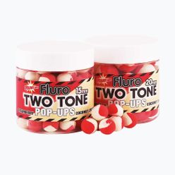 Dynamite Baits Fluoro Pop Up 2 Tone Strawberry & Coconut Red & White plovoucí boilies pro kapry ADY040593