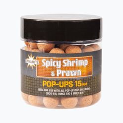 Dynamite Baits Spicy Shrimp & Prawn Pop Up 15mm hnědé kaprové plovoucí kuličky ADY040976