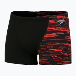 Speedo pánské plavecké boxerky Hyper Boom Placement V-Cut Aquashort černo-červené 8-09734