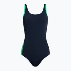 Speedo Boom Logo Splice Muscleback dámské jednodílné plavky námořnická modro-zelená 68-12900