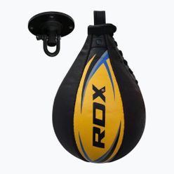 Boxerský perleťový míč RDX Speed Ball Leather Multi černo-žlutá 2SBL-S2YU