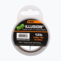 Fluorocarbonový vlasec Fox Edges Illusion Soft Hooklink zelený CAC606