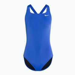 Dámské jednodílné plavky Nike Hydrastrong Solid Fastback modré NESSA001-494