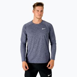 Pánské tréninkové tričko s dlouhým rukávem Nike Heather navy blue NESSA590-440