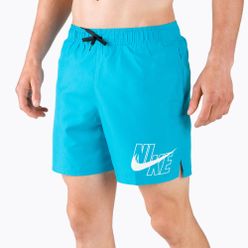 Pánské plavecké šortky Nike Logo Solid 5' Volley modré NESSA566
