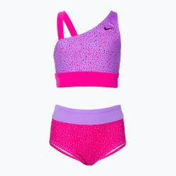 Dětské dvoudílné plavky Nike Water Dots Asymmetrical pink NESSC725-672