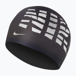 Plavecká čepice Nike Wave Stripe Graphic 3 Black NESSC160