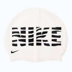 Plavecká čepice Nike Wave Stripe Graphic 3 White NESSC160