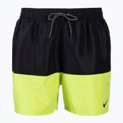 Pánské plavecké šortky Nike Split 5" Volley černozelené NESSB451-312