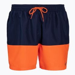 Pánské plavecké šortky Nike Split 5' Volley námořnická modrá a oranžová NESSB451