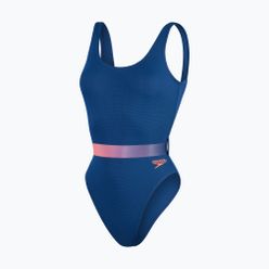 Speedo Dámské jednodílné plavky s páskem Deep U-Back tmavě modré 8-00307415498